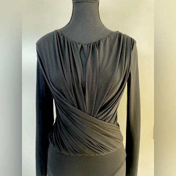 AQ/AQ Black Bodysuit Sz XS/ UK 6 - Picture 1 of 5